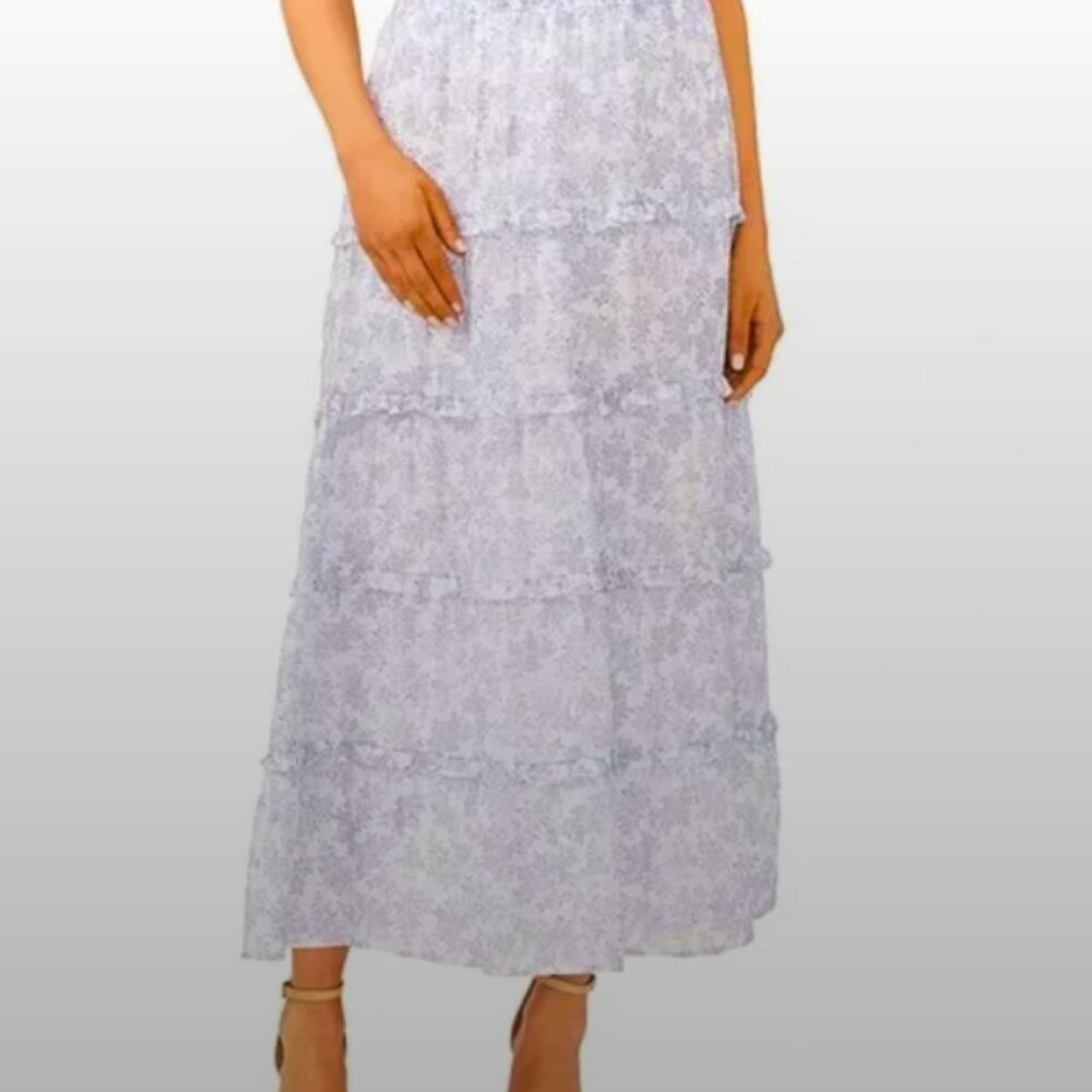 Cece  Ruffle  Midi skirt (NWOT)
